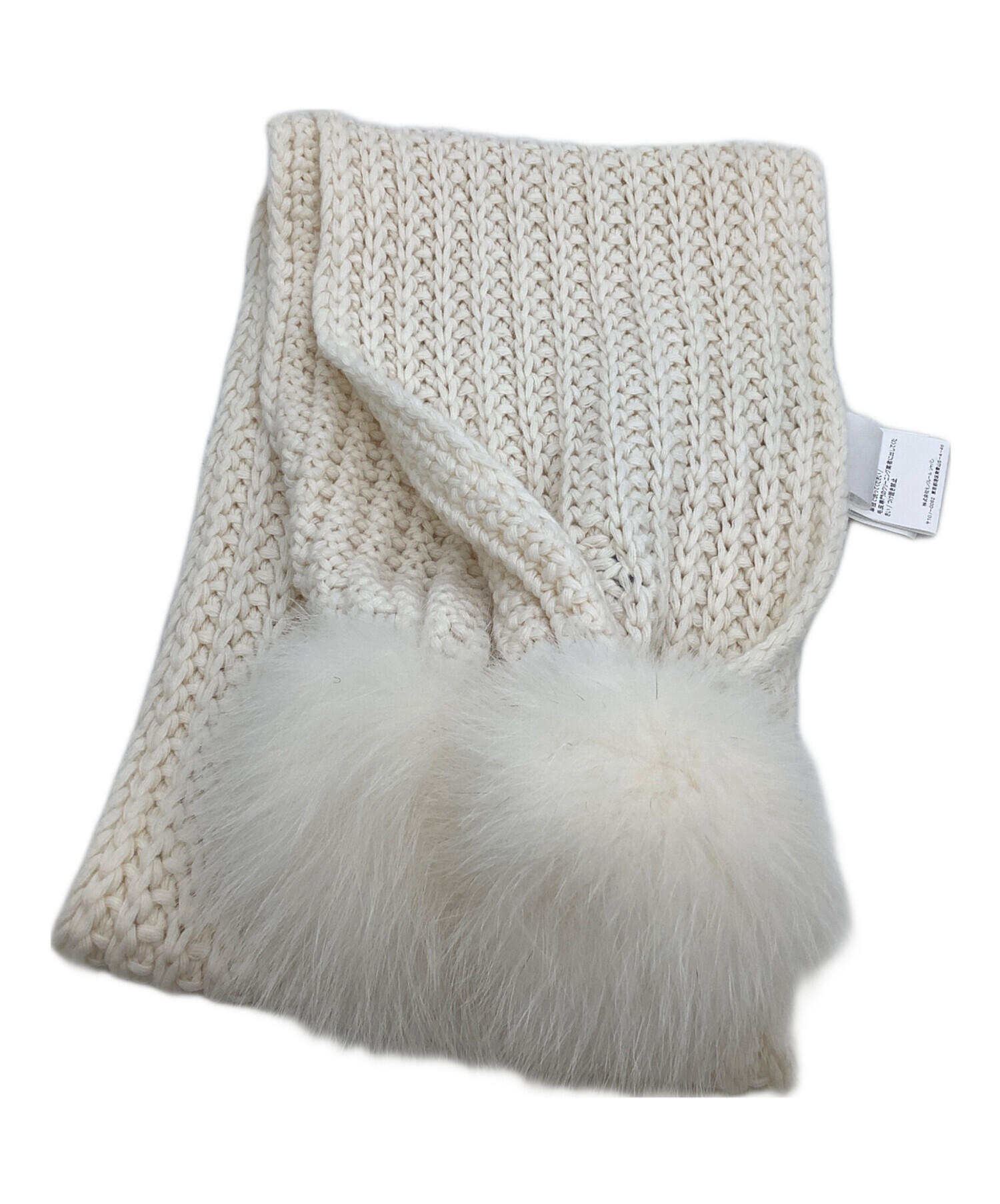 中古・古着通販】MONCLER (モンクレール) マフラー アイボリー サイズ