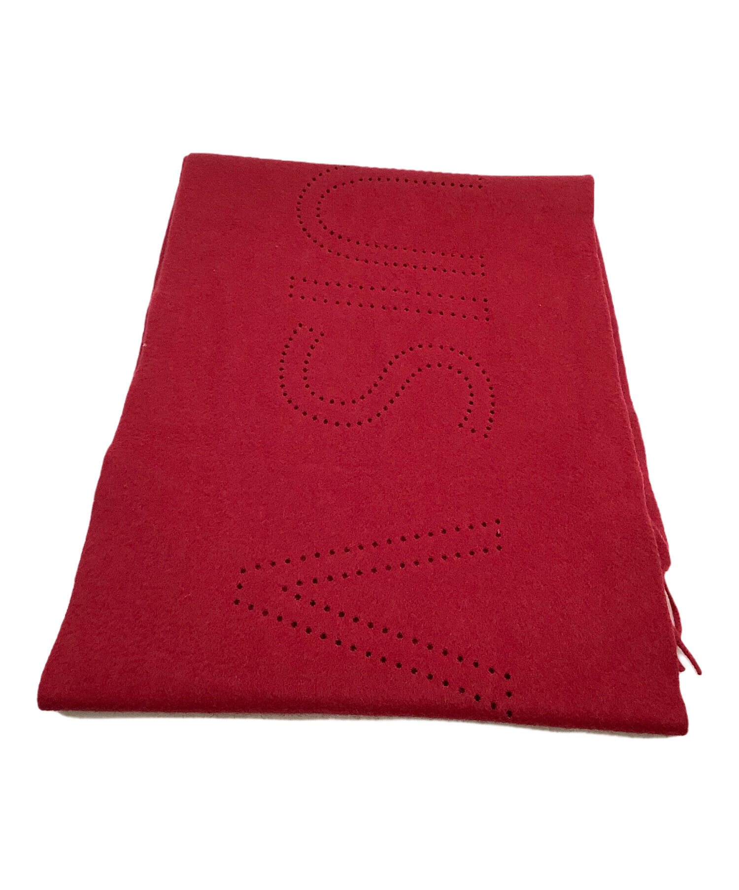 ルイヴィトン　赤　マフラー　カシミヤ 中古・古着通販】LOUIS VUITTON (ルイ ヴィトン) カシミヤマフラー