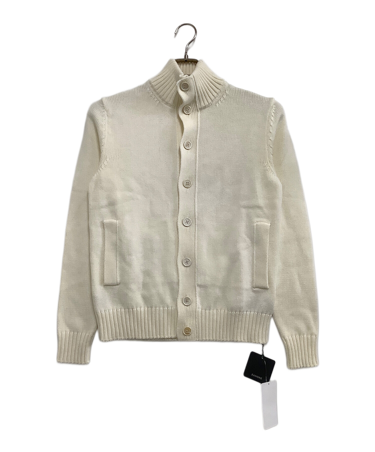 【試着のみ】ZANONE（ザノーネ）スタンドアップカーディガン 46（M相当） 試着のみ】ZANONE（ザノーネ）スタンドアップカーディガン 46（M相当