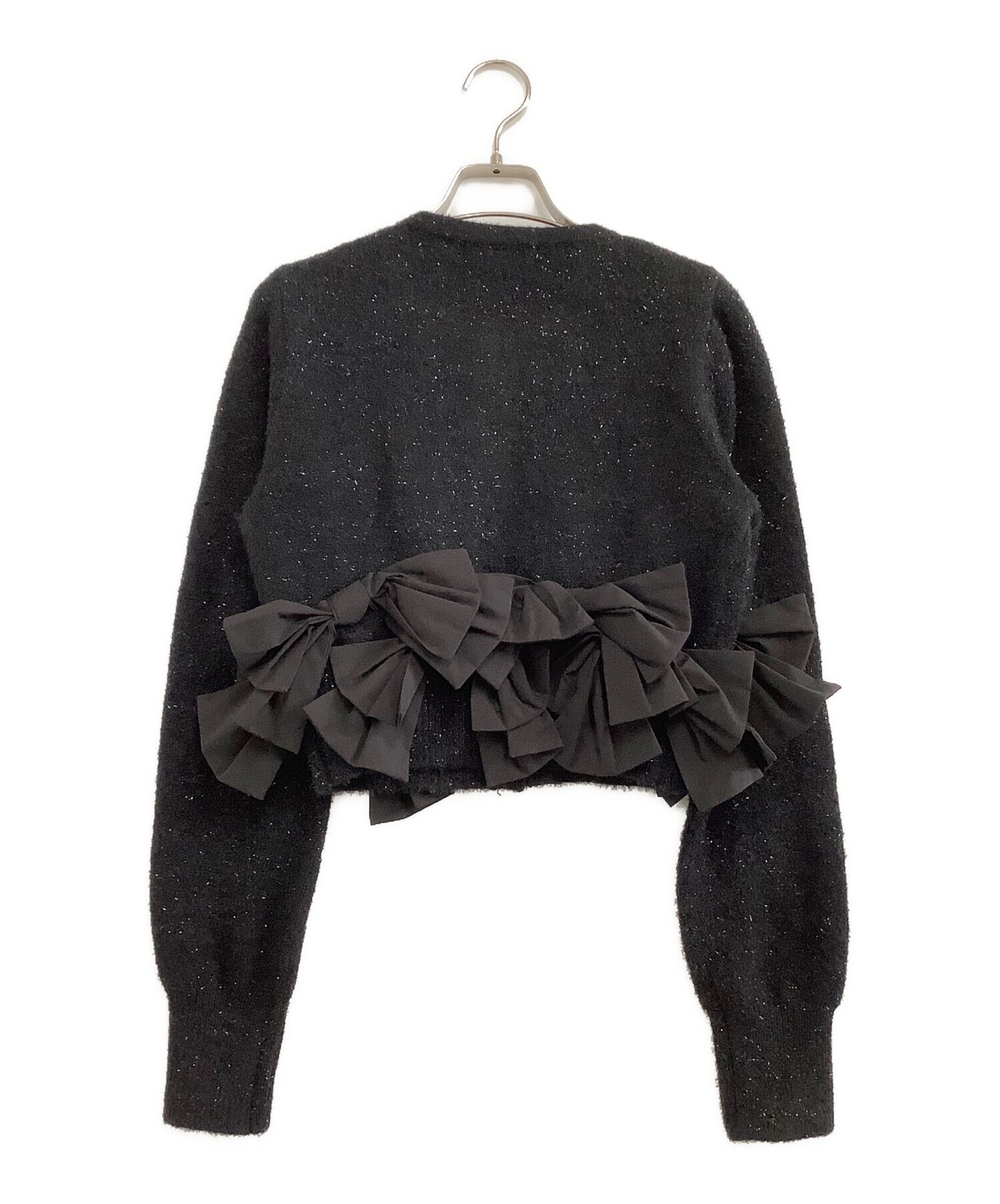 スナイデル SNIDEL レースボウタイカーディガン ダークグレー 未使用品