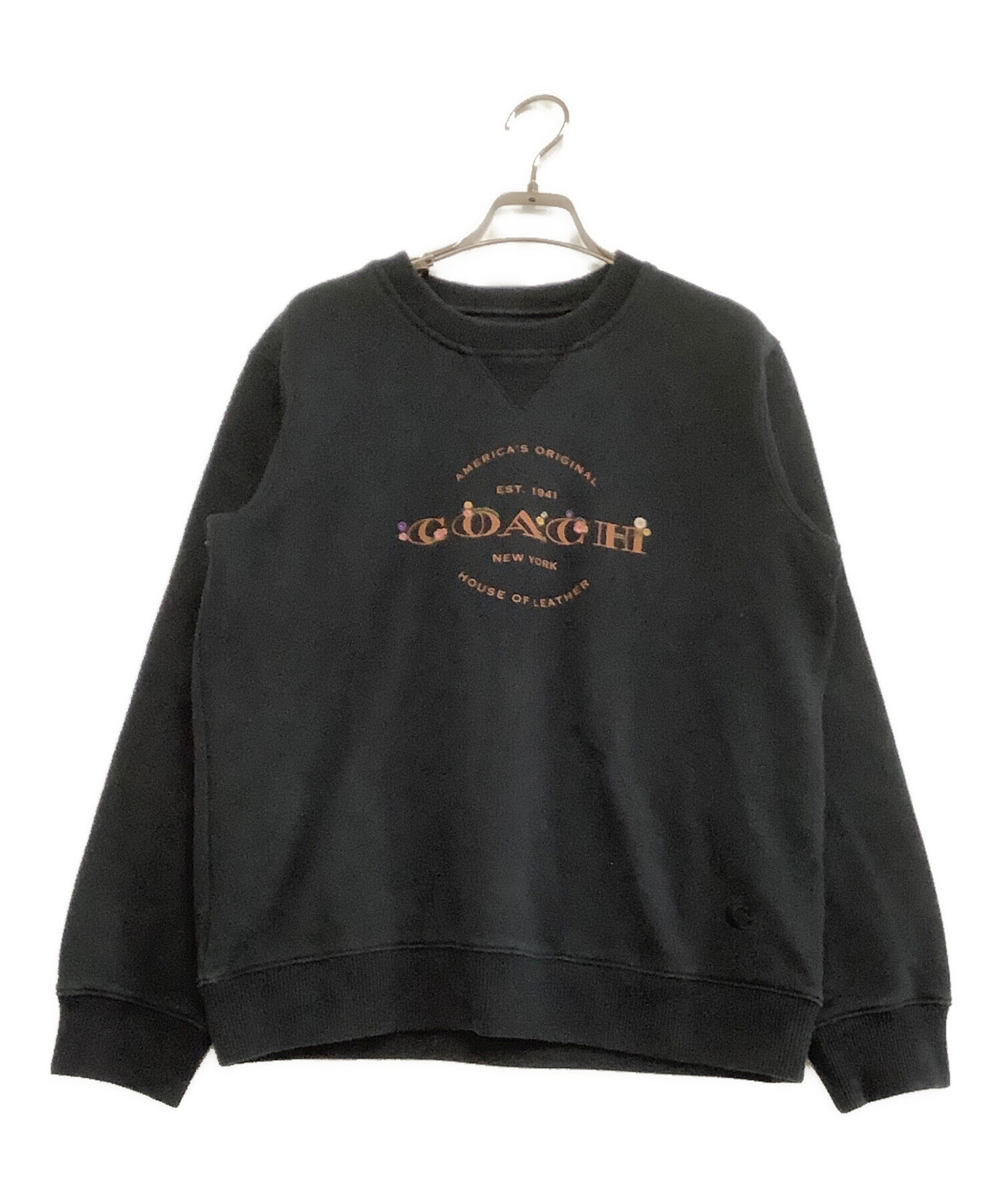 中古・古着通販】COACH (コーチ) Vガゼットロゴプリントスウェット 