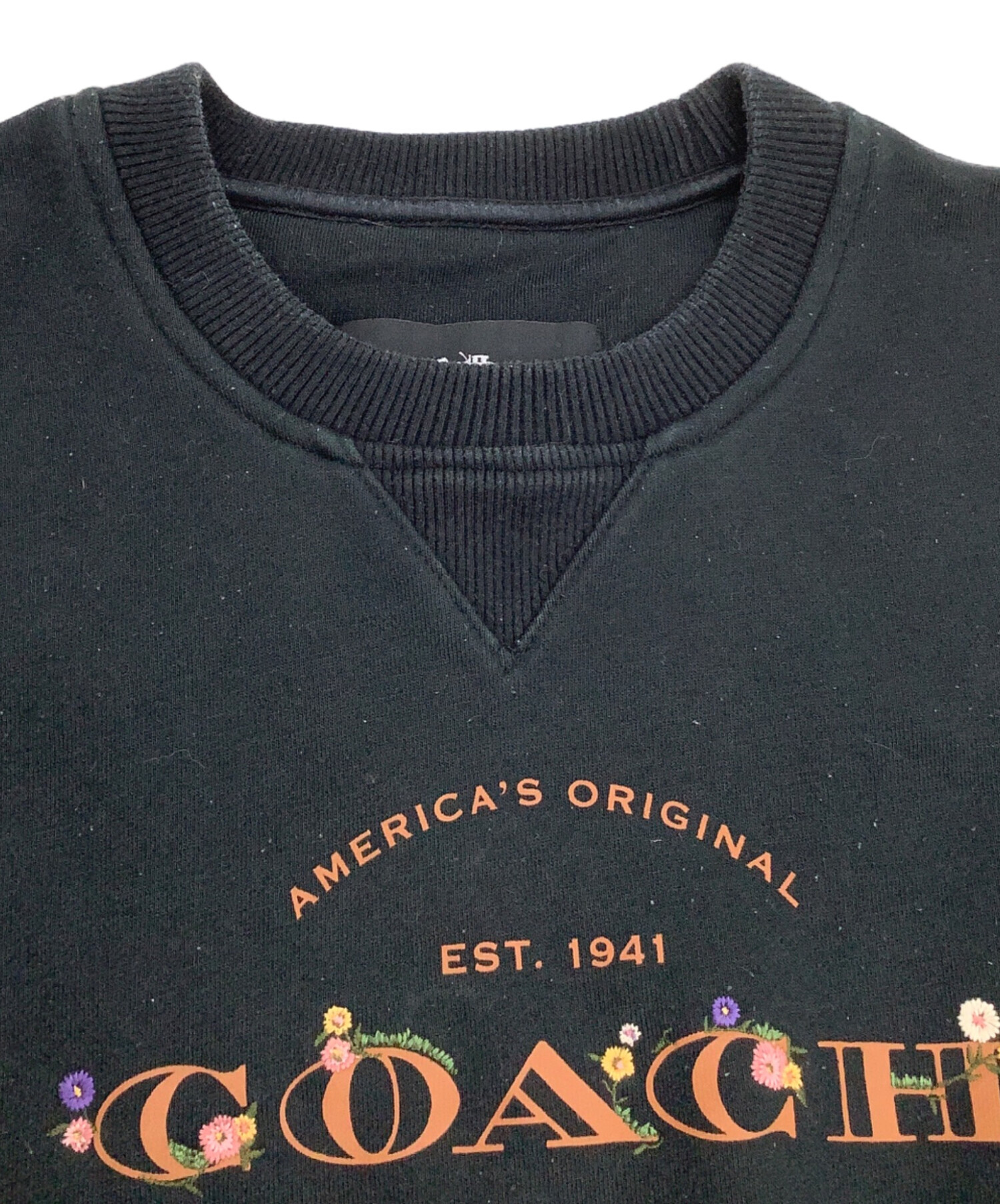 中古・古着通販】COACH (コーチ) Vガゼットロゴプリントスウェット 