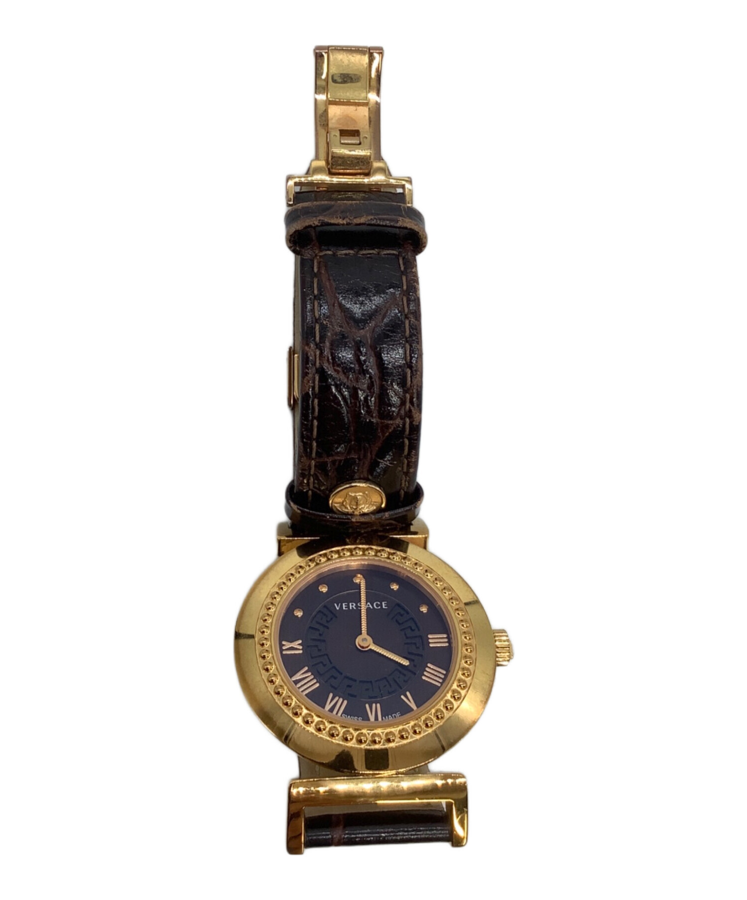 中古・古着通販】VERSACE (ヴェルサーチェ) 腕時計 クォーツ ブラック