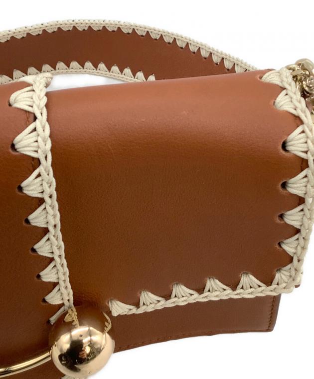 美品 ストラスベリー チェーンショルダーバッグ レザー ブラウン 中古・古着通販】STRATHBERRY (ストラスベリー) チェーンショルダー