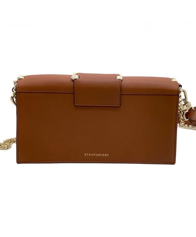■極美品■ STRATHBERRY ストラスベリー レザー チェーン 2WAY ハンドバッグ ショルダーバッグ 斜め掛け ブラウン系 FN1720 楽天市場】□極美品□ STRATHBERRY ストラスベリー レザー チェーン