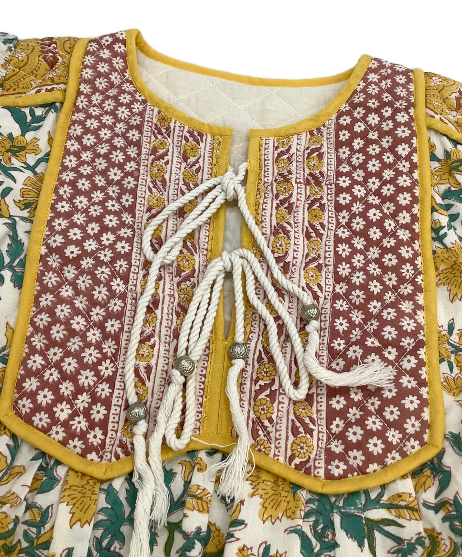 中古・古着通販】freada (フリーダ) 長袖ワンピース インド胸キルト 中古・古着通販】freada (フリーダ) 長袖ワンピース インド胸キルト