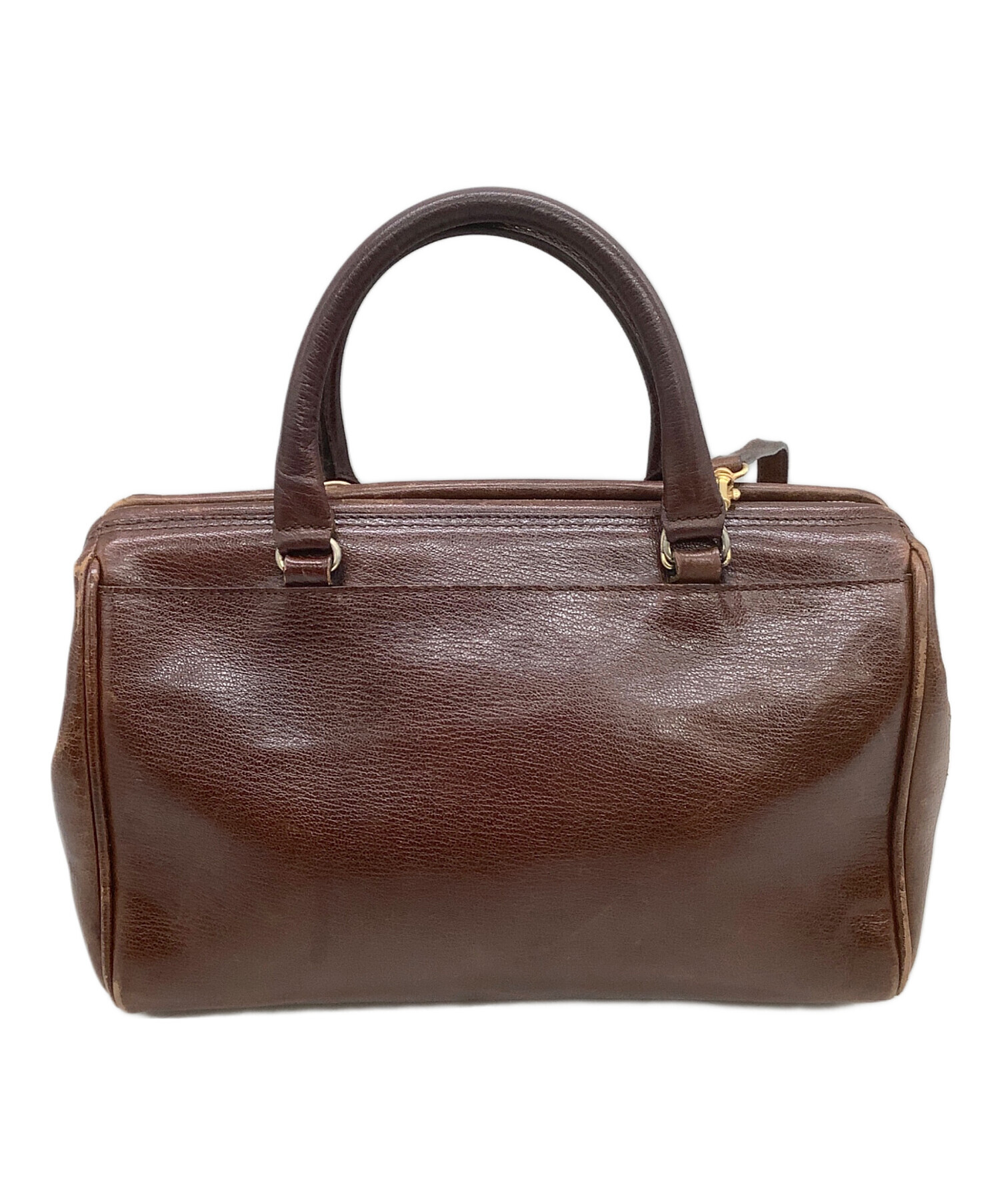 中古・古着通販】FENDI (フェンディ) レザーハンドバッグ ブラウン