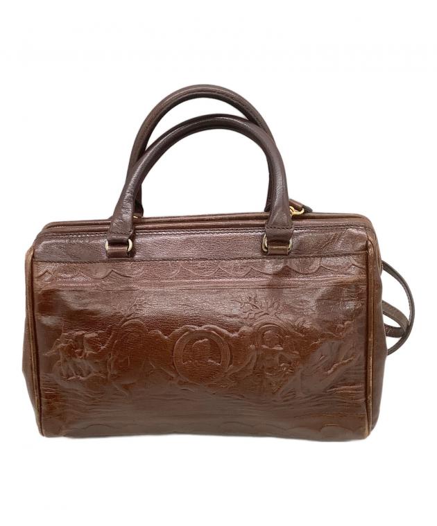 中古・古着通販】FENDI (フェンディ) レザーハンドバッグ ブラウン