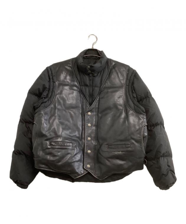中古・古着通販】Schott (ショット) ダウンジャケット ブラック サイズ