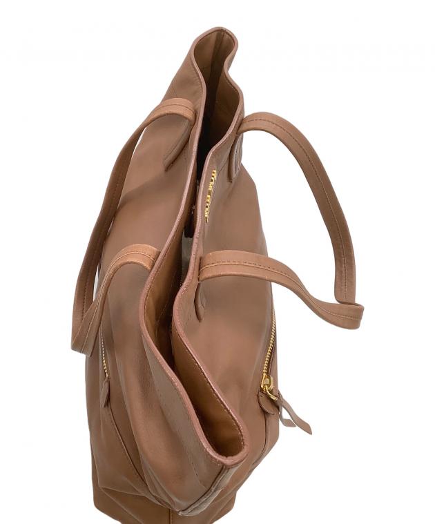 中古・古着通販】MIU MIU (ミュウミュウ) レザートートバッグ ブラウン