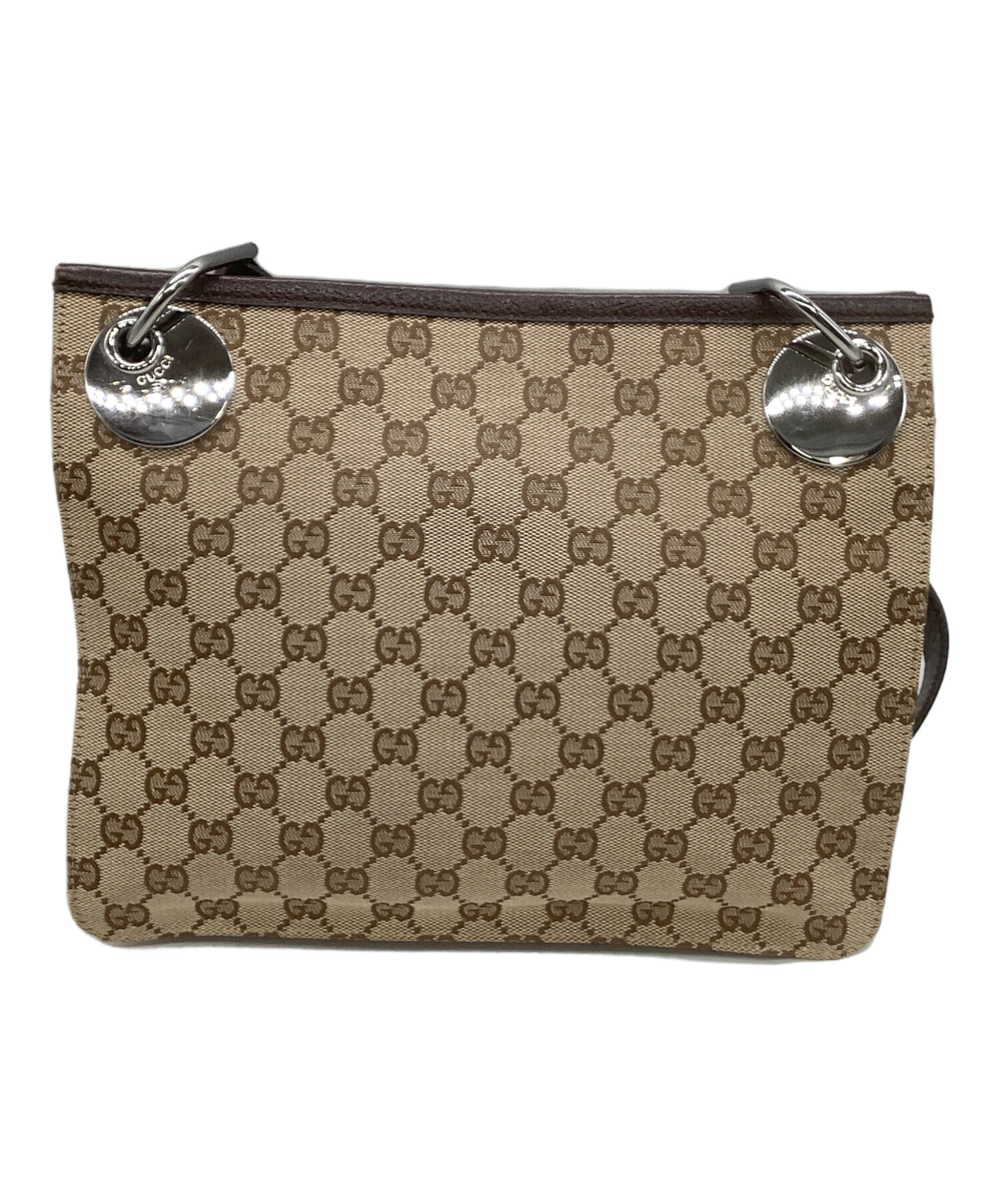 GG ショルダーバッグ ブラウン/ベージュ　グッチ 中古・古着通販】GUCCI (グッチ) ショルダーバッグ GG ベージュ