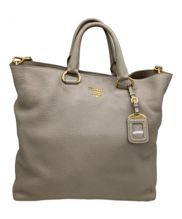 中古・古着通販】PRADA (プラダ) ショルダートートバッグ グレー