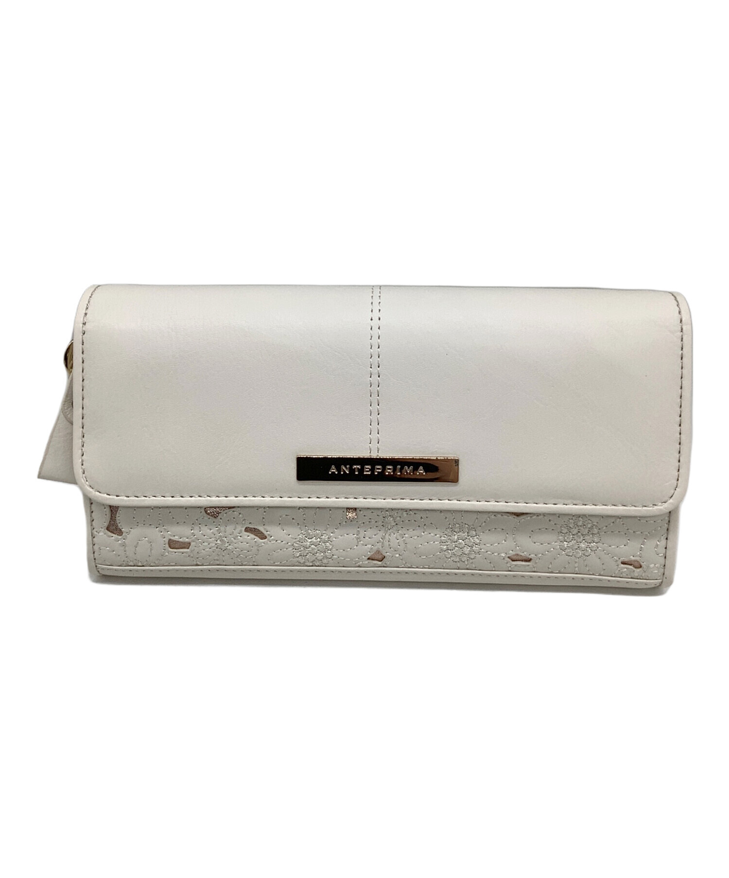 中古・古着通販】ANTEPRIMA (アンテプリマ) 長財布 ホワイト 未使用品 