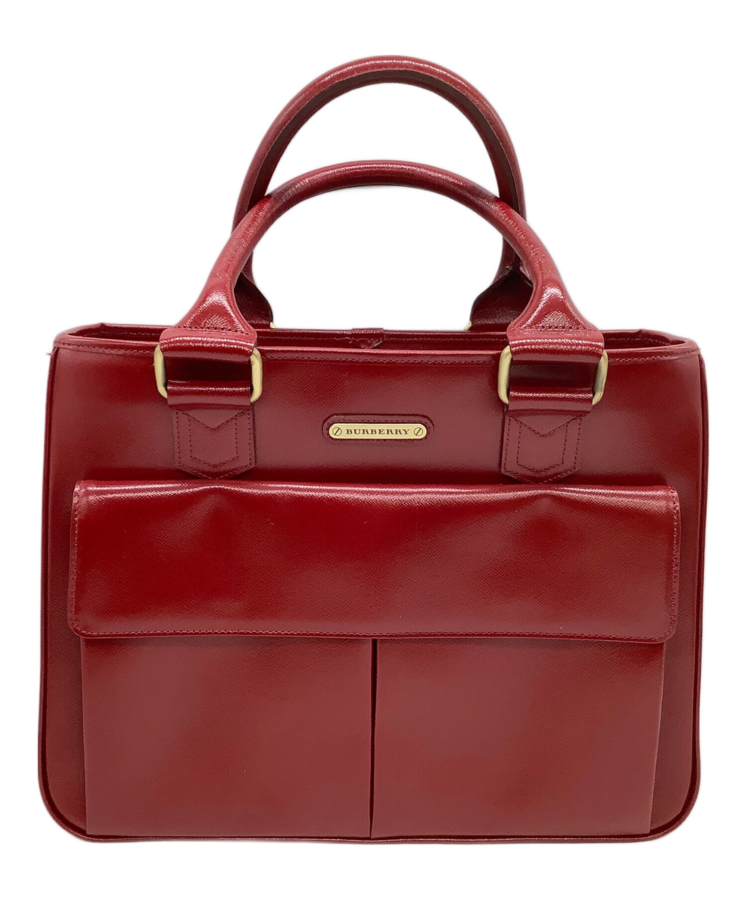 中古・古着通販】BURBERRY (バーバリー) ハンドバッグ レッド