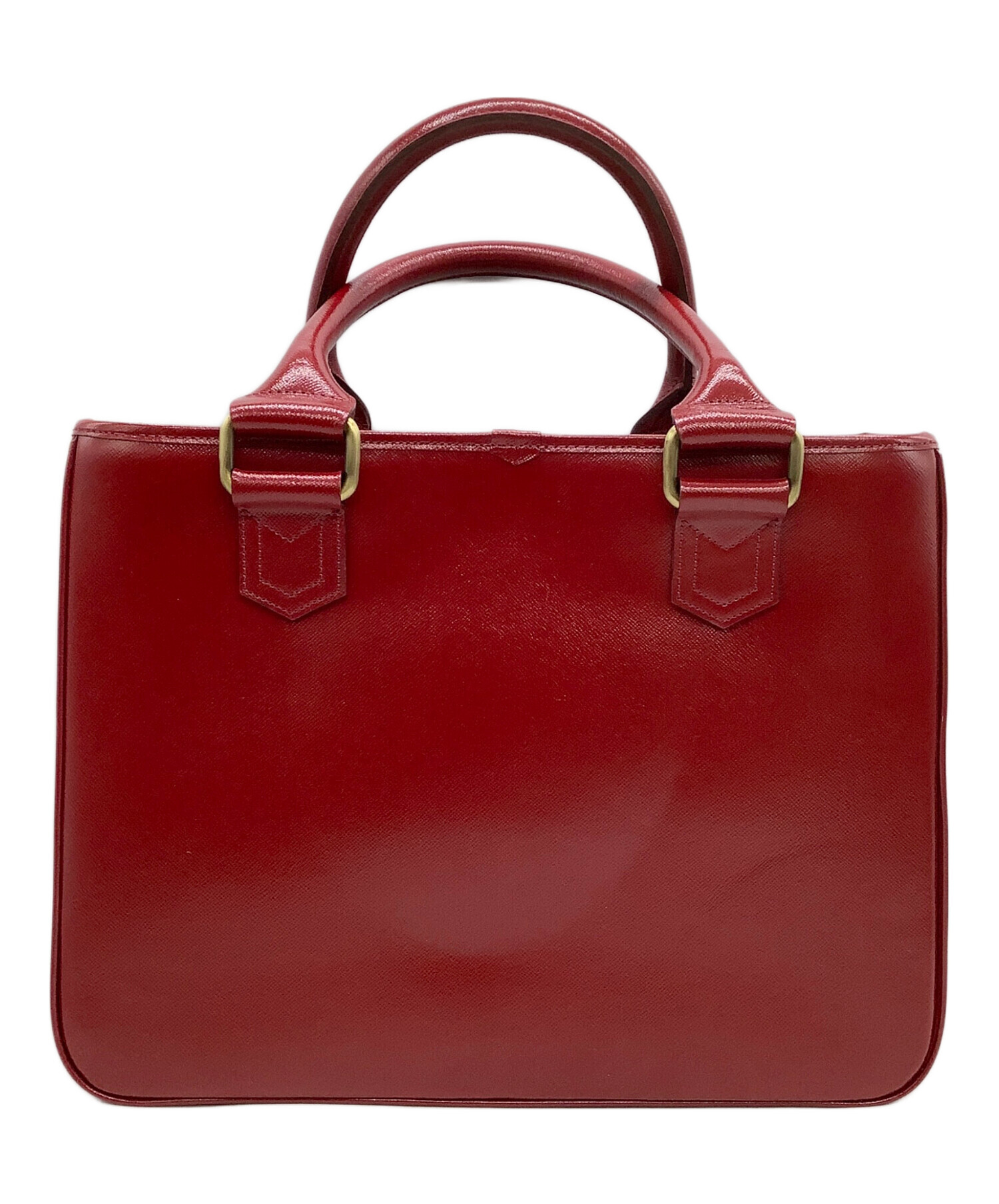 希少✨ Burberry バーバリー ハンドバッグ レッド 赤 中古・古着通販】BURBERRY (バーバリー) ハンドバッグ レッド