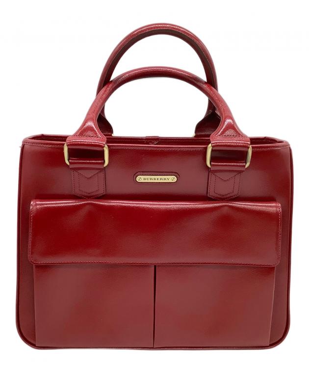 中古・古着通販】BURBERRY (バーバリー) ハンドバッグ レッド