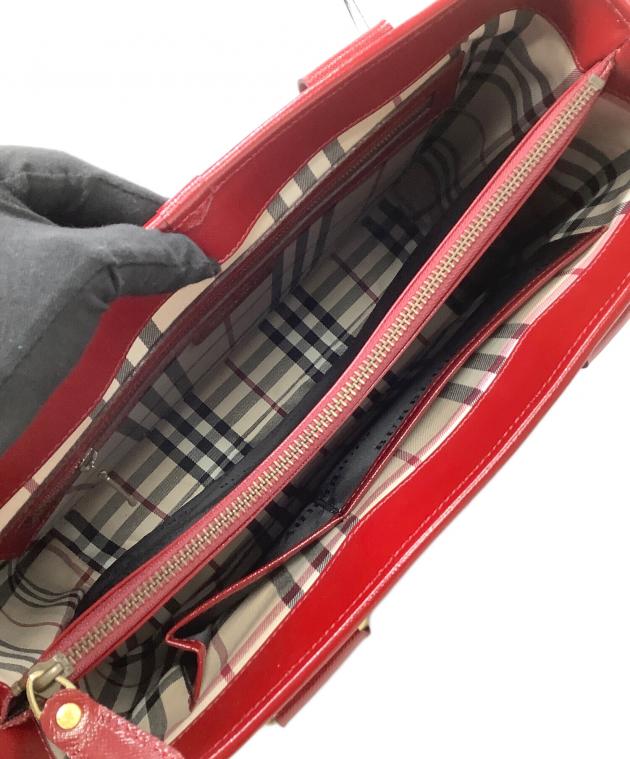 中古・古着通販】BURBERRY (バーバリー) ハンドバッグ レッド