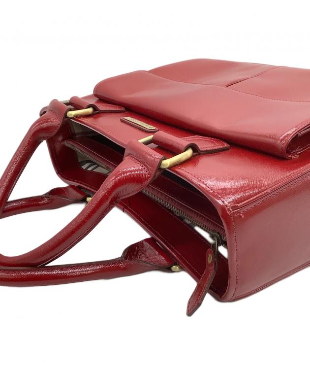 中古・古着通販】BURBERRY (バーバリー) ハンドバッグ レッド