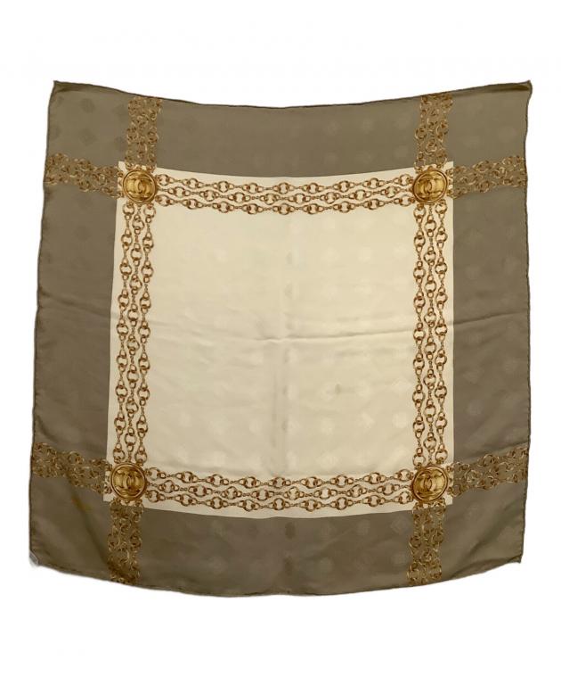 中古・古着通販】CHANEL (シャネル) スカーフ ベージュ×ホワイト