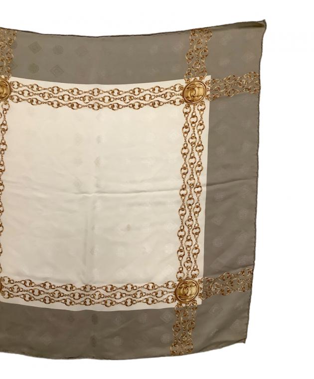 中古・古着通販】CHANEL (シャネル) スカーフ ベージュ×ホワイト