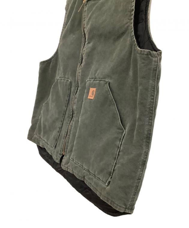 中古・古着通販】CarHartt (カーハート) ダックベスト ダークグリーン