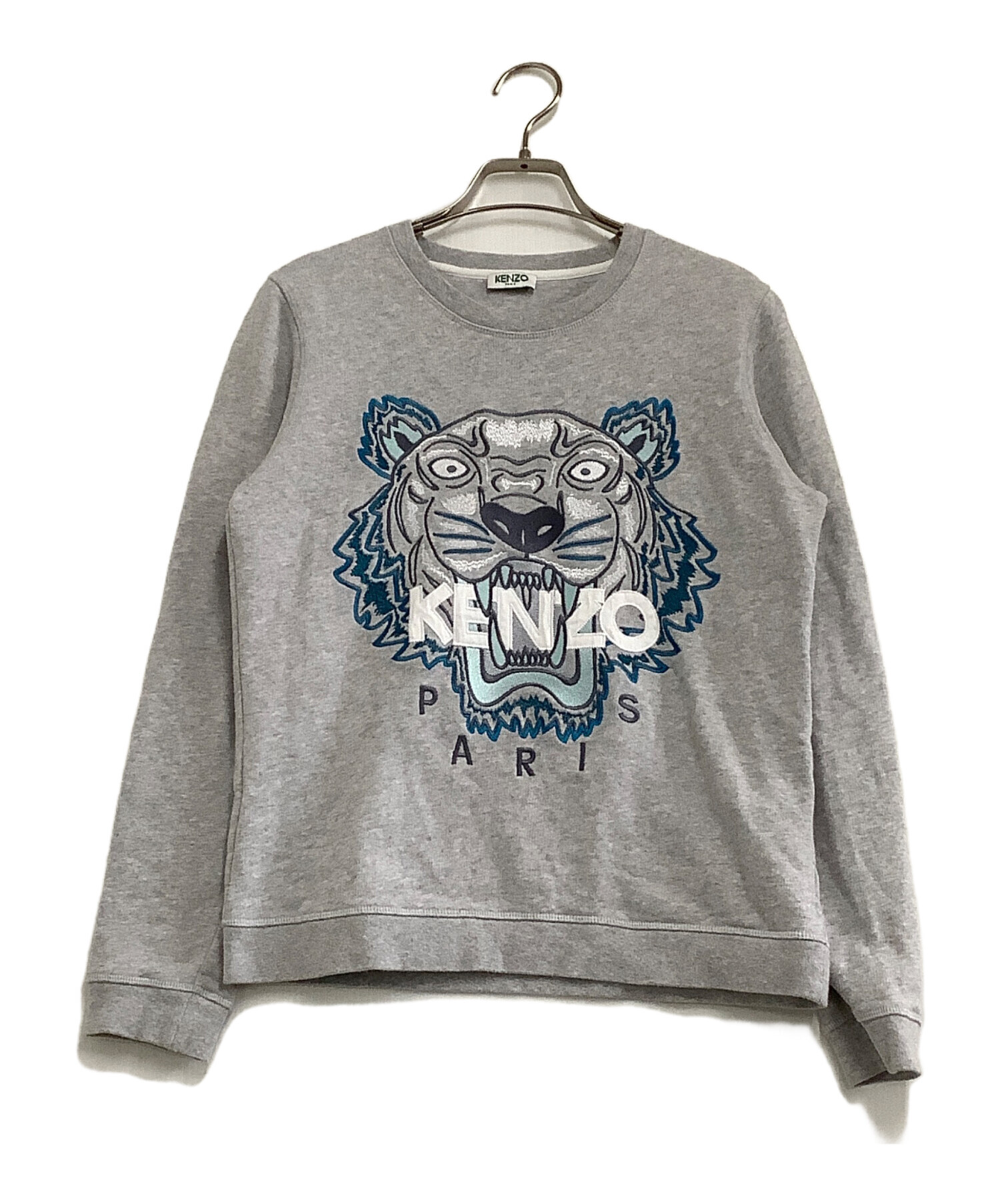 中古・古着通販】KENZO (ケンゾー) 刺繍スウェット 虎 グレー サイズ