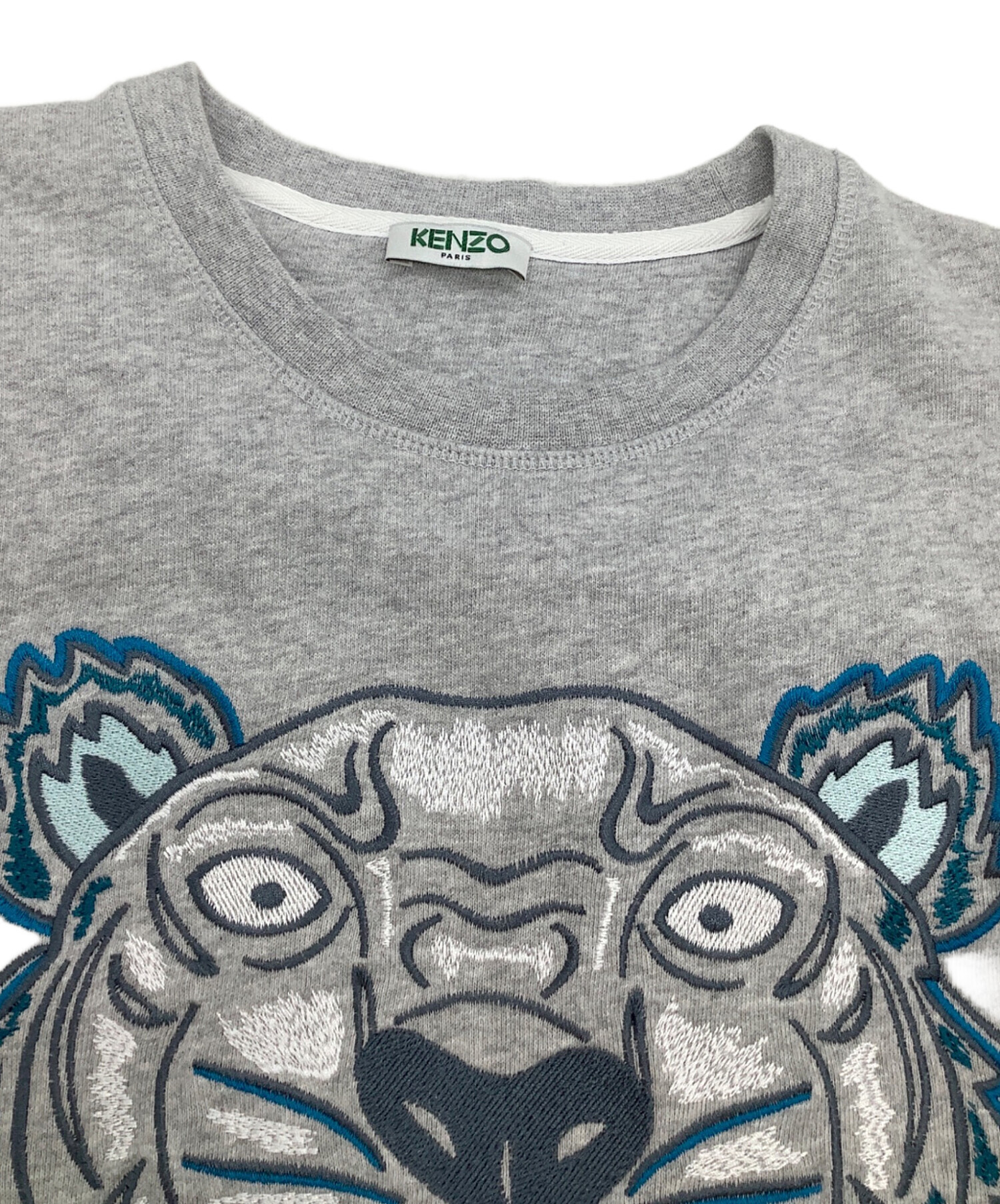 中古・古着通販】KENZO (ケンゾー) 刺繍スウェット 虎 グレー サイズ