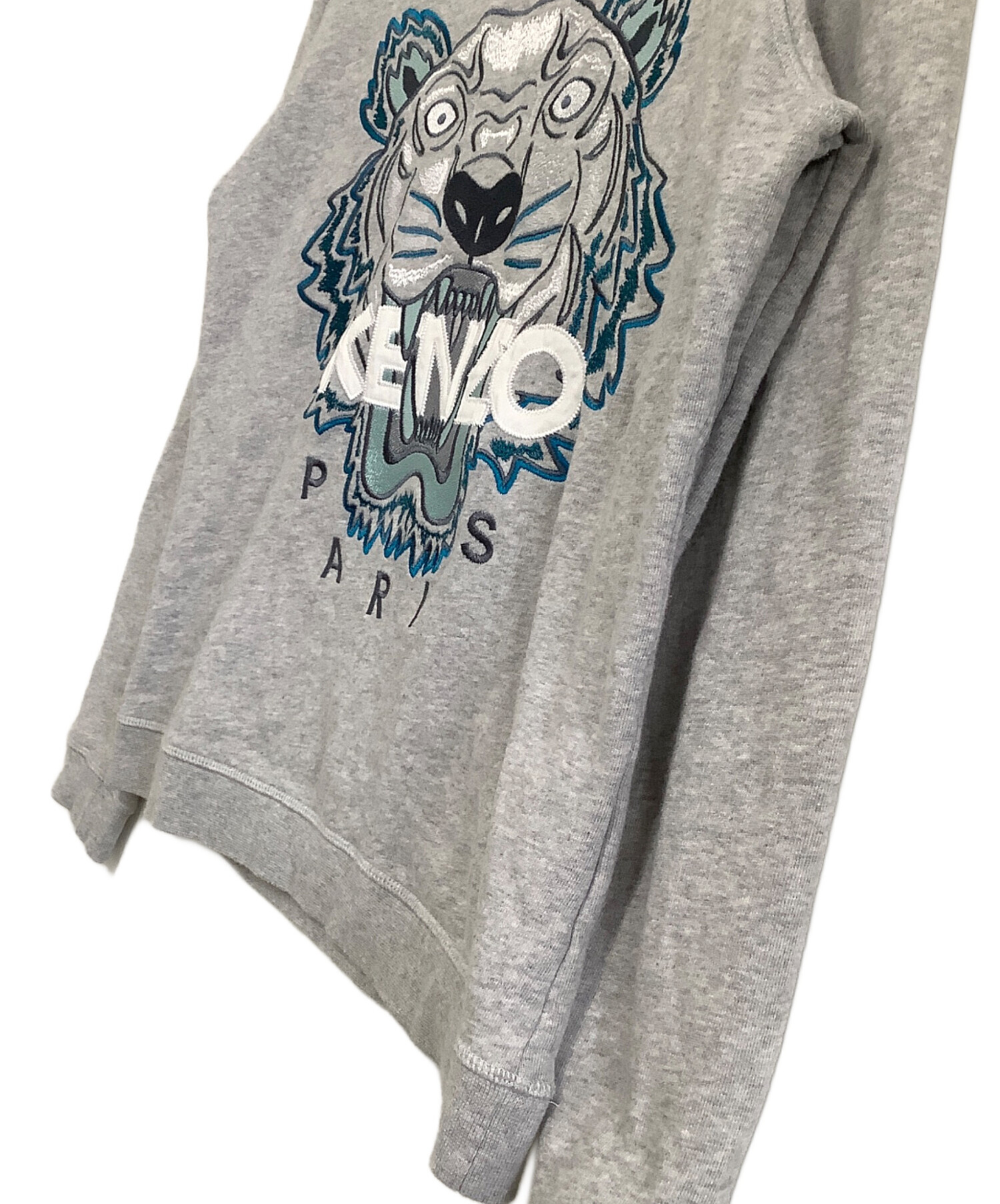 中古・古着通販】KENZO (ケンゾー) 刺繍スウェット 虎 グレー サイズ