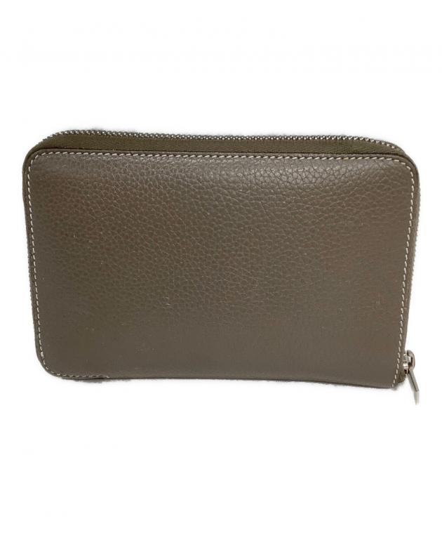 【格安　人気】セリーヌ　グレー×イエロー　財布　ジップウォレット　ラウンドジップ CELINE（セリーヌ） ミディアム ジップ ウォレット ラウンドファスナー