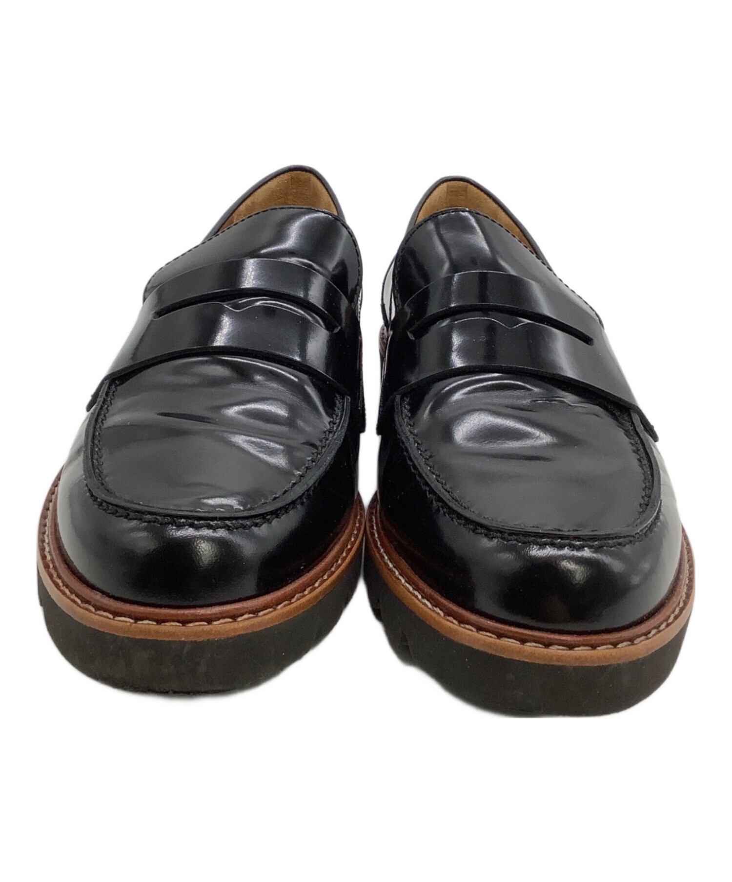 中古・古着通販】COACH (コーチ) コインローファー ブラック サイズ:6