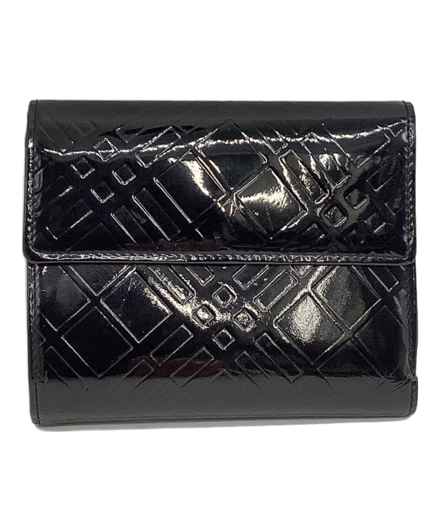中古・古着通販】BURBERRY (バーバリー) 2つ折り財布 ブラック