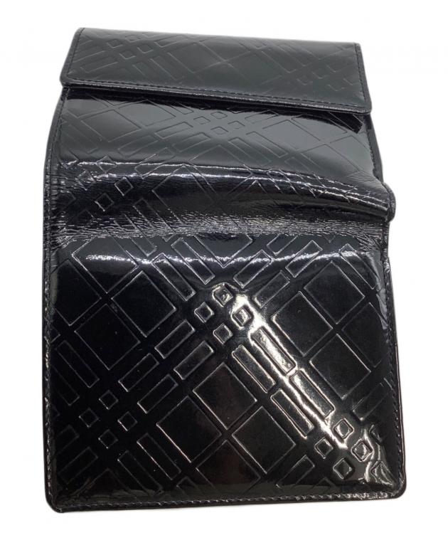 中古・古着通販】BURBERRY (バーバリー) 2つ折り財布 ブラック