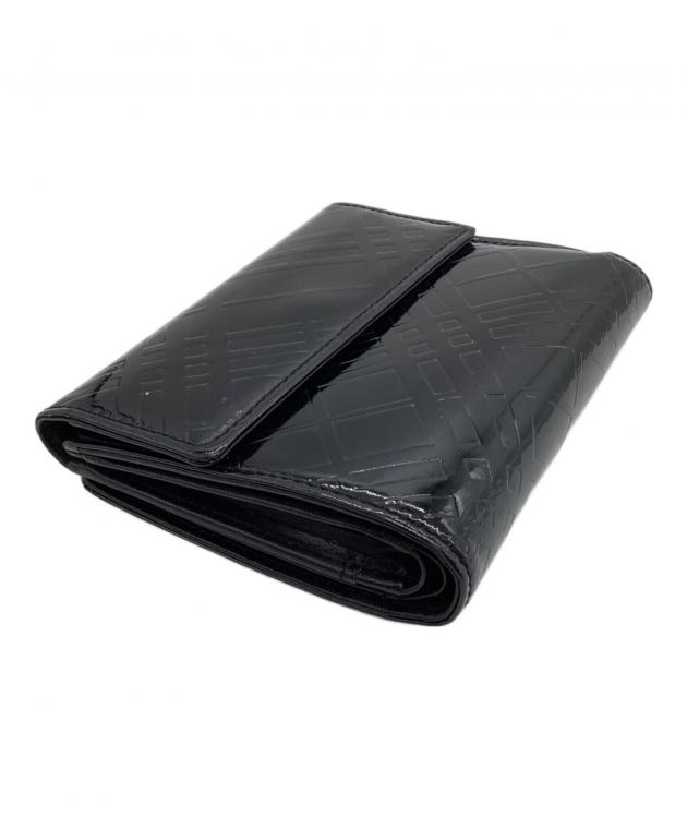 中古・古着通販】BURBERRY (バーバリー) 2つ折り財布 ブラック