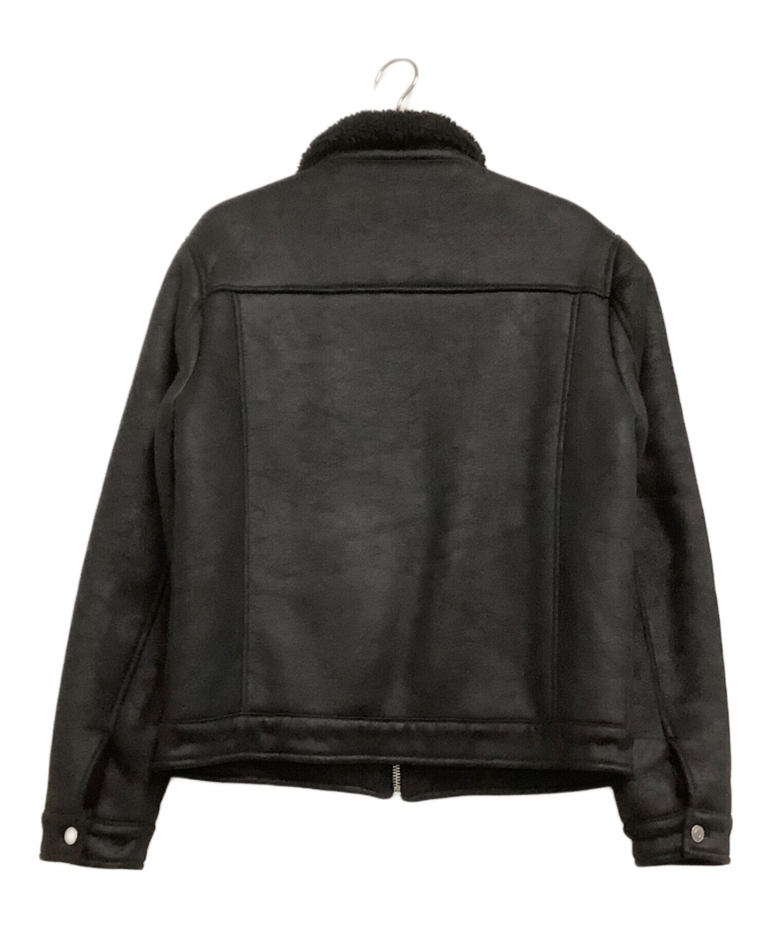 中古・古着通販】ZARA (ザラ) フェイクムートンジャケット ブラック 