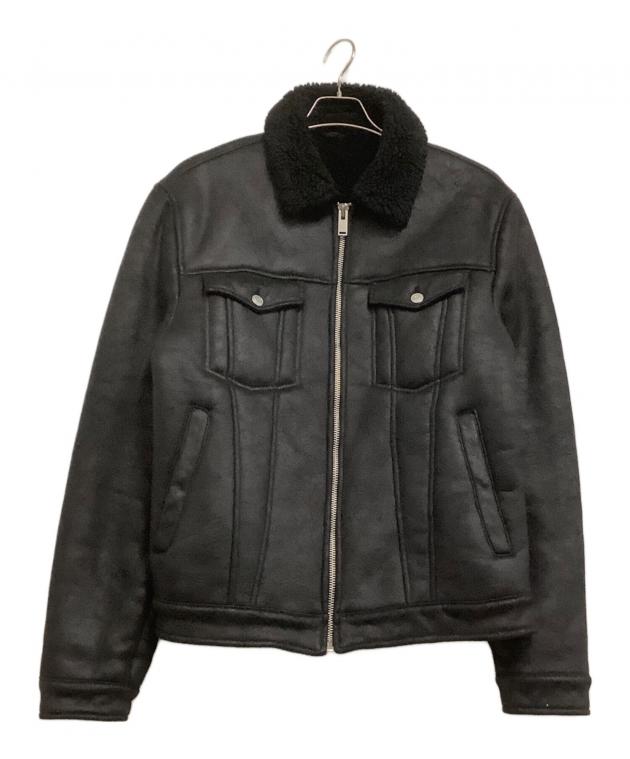 中古・古着通販】ZARA (ザラ) フェイクムートンジャケット ブラック