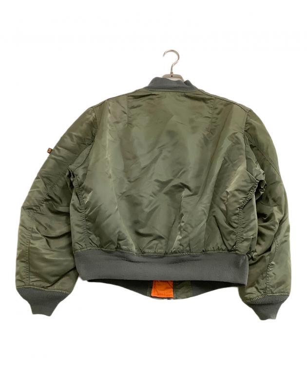中古・古着通販】ALPHA (アルファ) MA-1ジャケット グリーン サイズ:XL