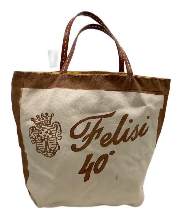 Felisi フェリージ リバーシブルトート 13-7 リモンタナイロン 茶 中古・古着通販】Felisi (フェリージ) リバーシブルトートバッグ 40