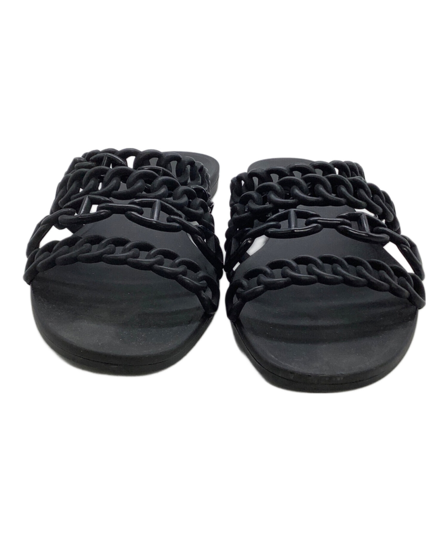 中古・古着通販】HERMES (エルメス) ラバーサンダル ブラック サイズ