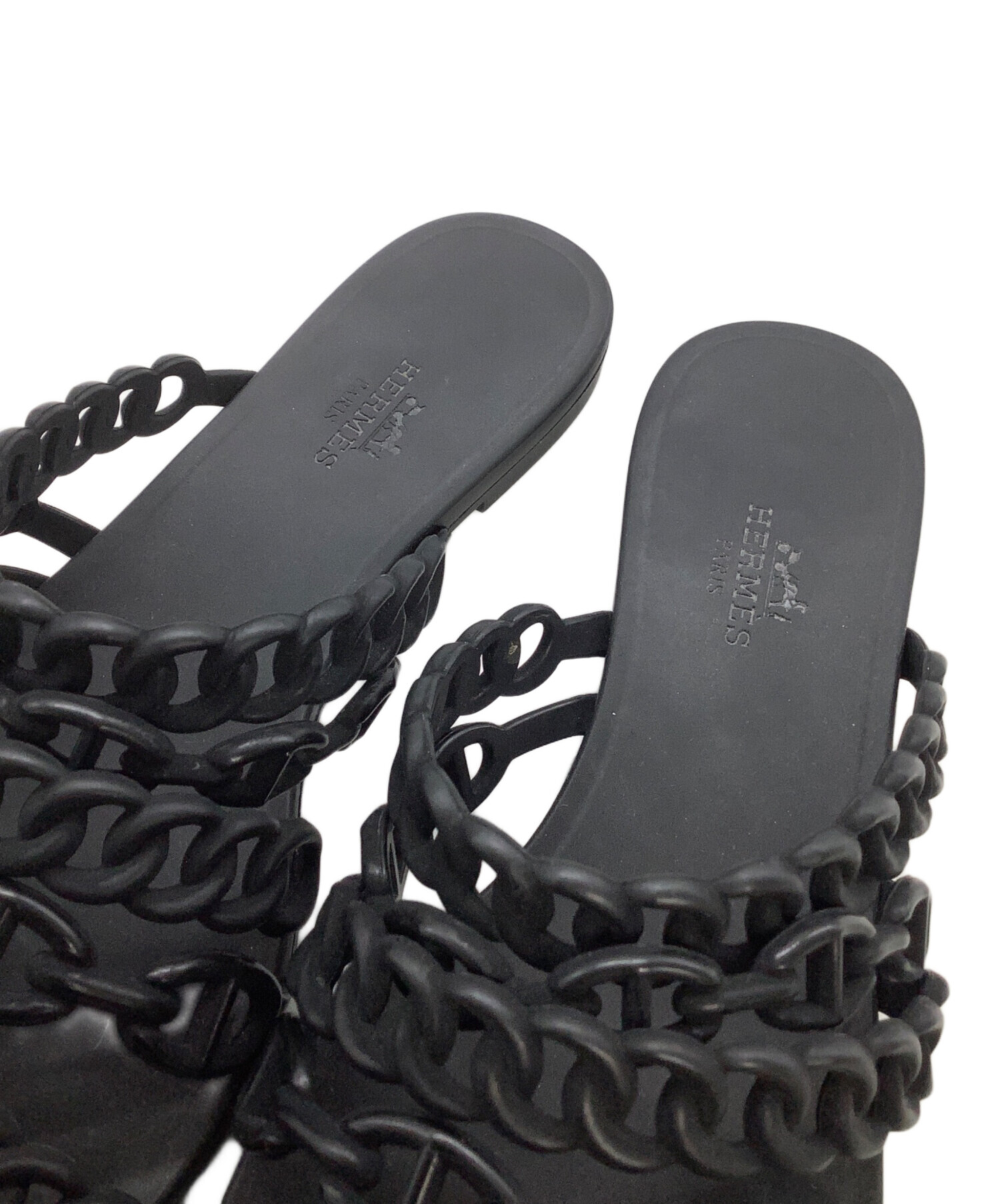 中古・古着通販】HERMES (エルメス) ラバーサンダル ブラック サイズ