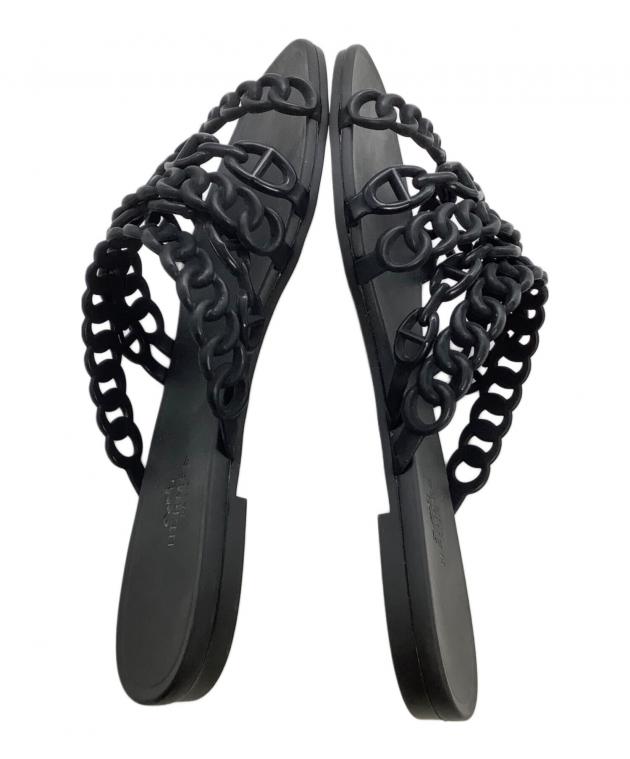 中古・古着通販】HERMES (エルメス) ラバーサンダル ブラック サイズ