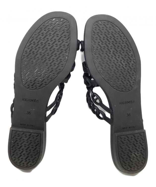 中古・古着通販】HERMES (エルメス) ラバーサンダル ブラック サイズ