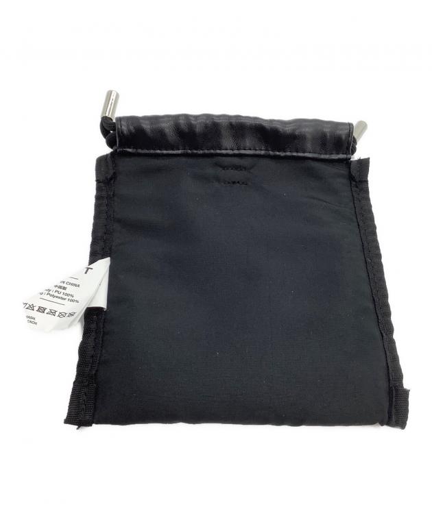 LYFT リフト　合成皮巾着バッグ　ショルダーバッグ　黒 Synthetic Leather Drawstring Bag - Black – LÝFT