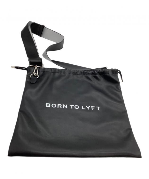 LYFT リフト　合成皮巾着バッグ　ショルダーバッグ　黒 Synthetic Leather Drawstring Bag - Black – LÝFT
