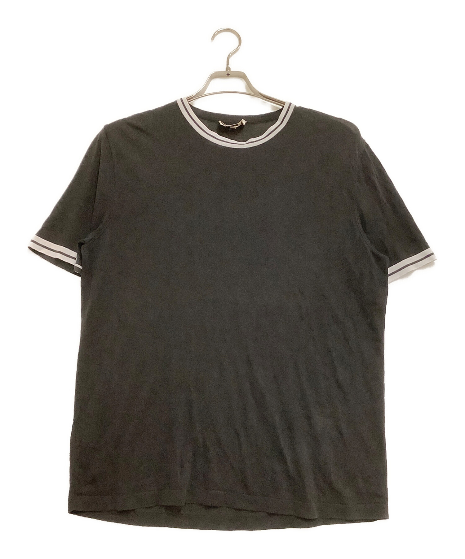 中古・古着通販】HERMES (エルメス) 半袖Tシャツ ブラック×ホワイト 