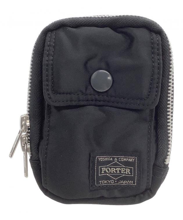 未使用品　1箇所剥がれあり　porter ポーター　レザー　ミニポーチ 中古・古着通販】PORTER (ポーター) ミニポーチ ブラック｜ブランド