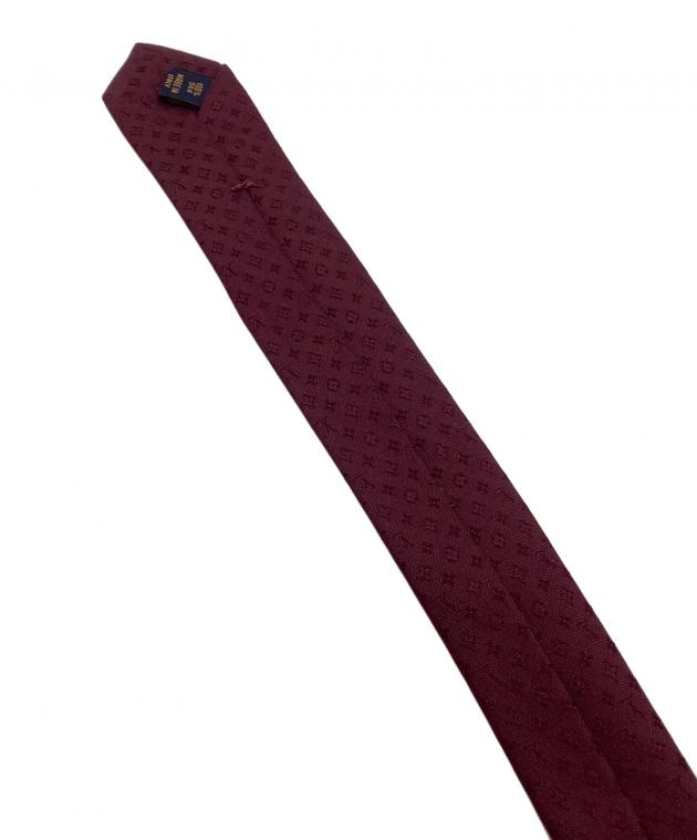 【美品】ルイヴィトン ネクタイ ボルドー モノグラム ジャガード【イタリア製】 中古・古着通販】LOUIS VUITTON (ルイ ヴィトン) ネクタイ モノグラム