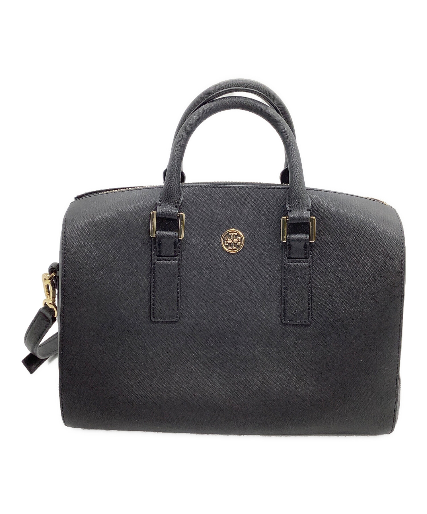 中古・古着通販】TORY BURCH (トリーバーチ) ボストンバッグ ブラック 