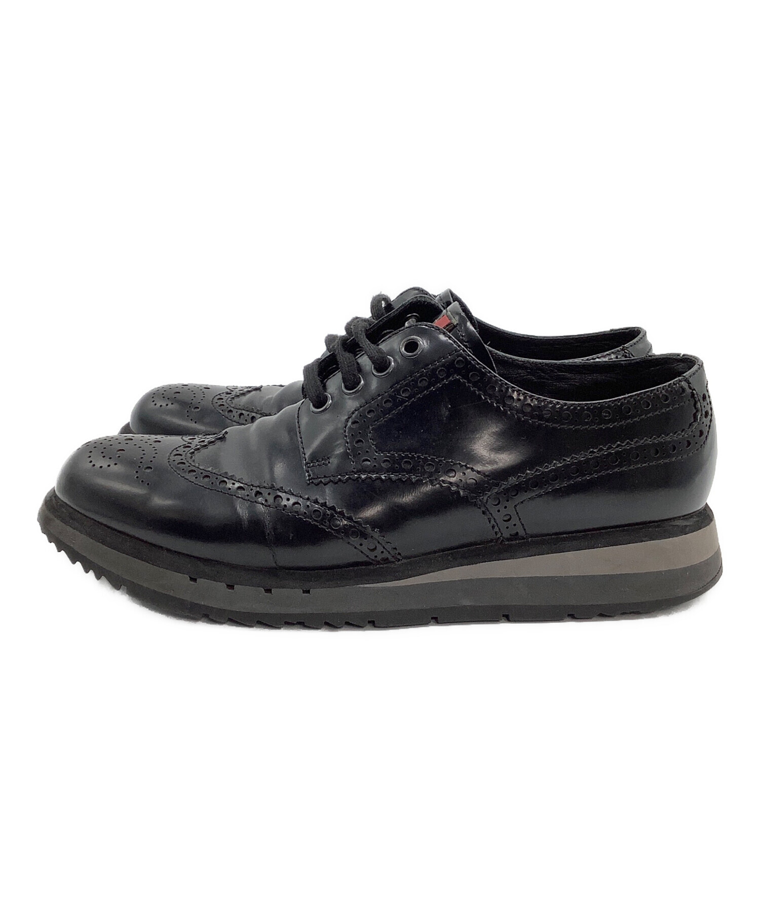 中古・古着通販】PRADA (プラダ) ウィングチップシューズ メダリオン