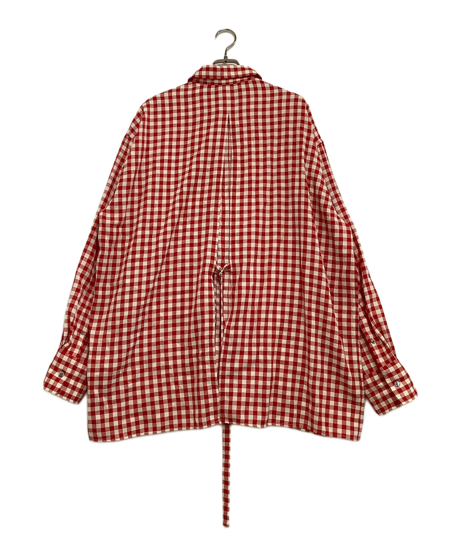 中古・古着通販】ami (アミ) 長袖シャツ チェック レッド×ホワイト 