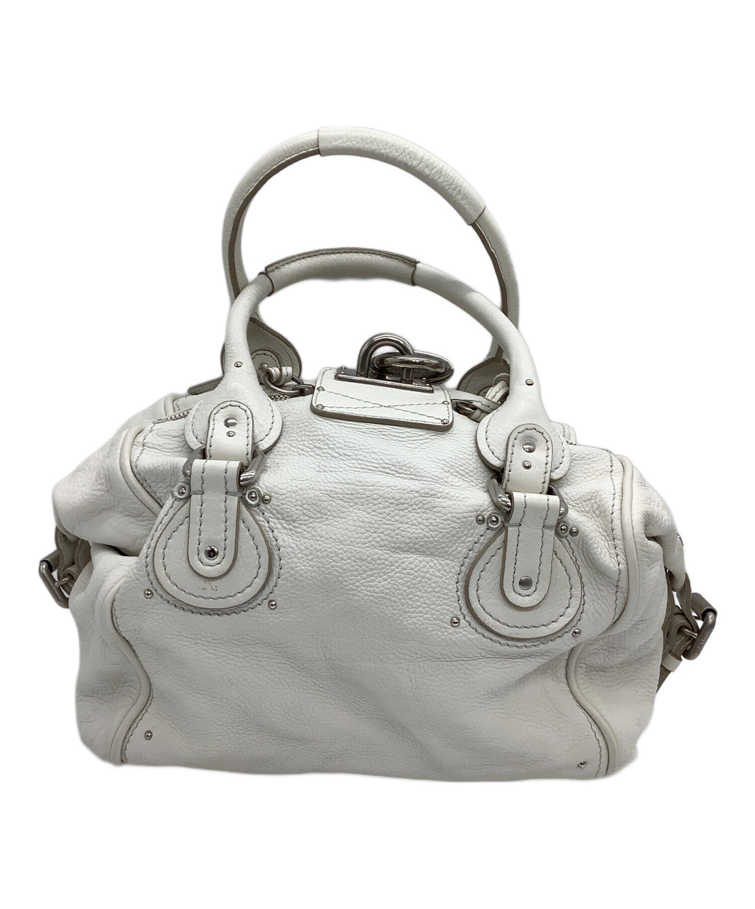 中古・古着通販】Chloe (クロエ) ハンドバッグ パディントン ホワイト 